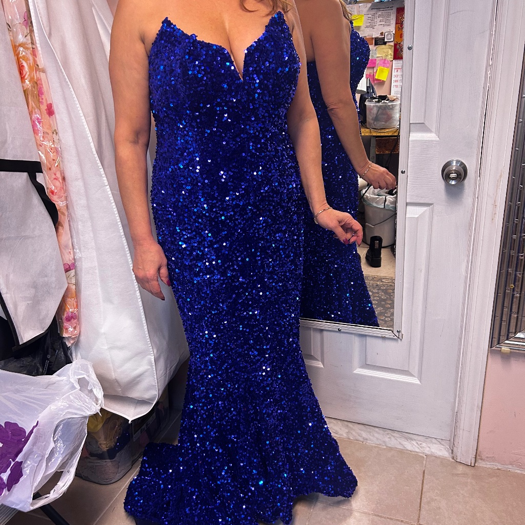 Blue Sequence Gown